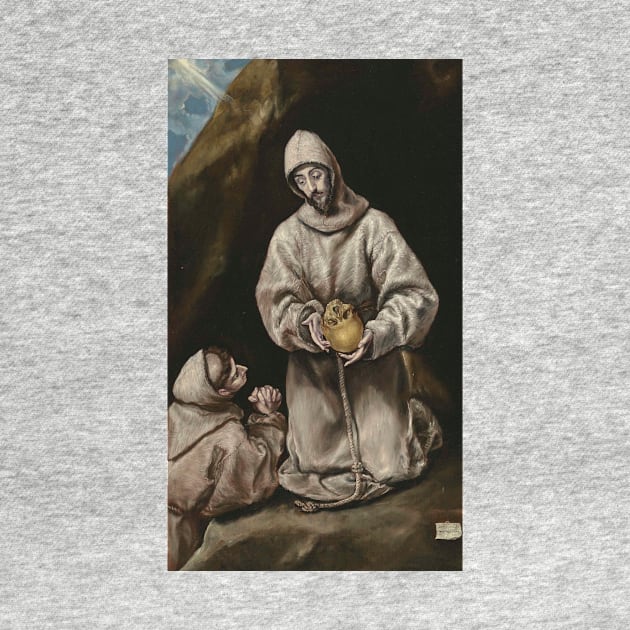 Saint Francis and Brother Leo in Meditation by El Greco by Classic Art Stall